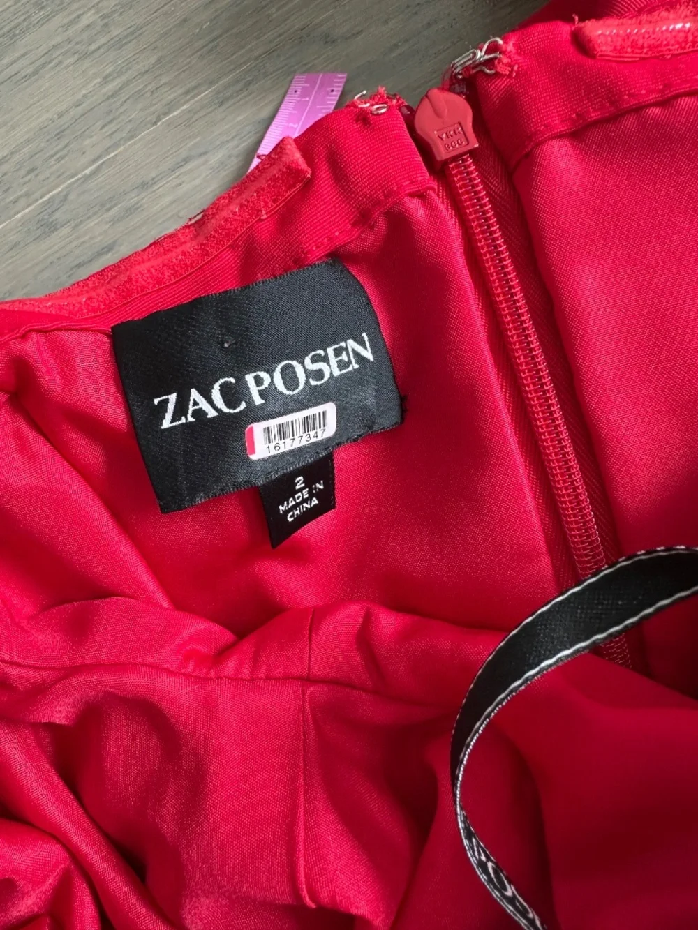 Zac Posen Off The Shoulder Ruffle Red Gown Maxi Taffeta Dress - Size 2 - Picture 7 of 8